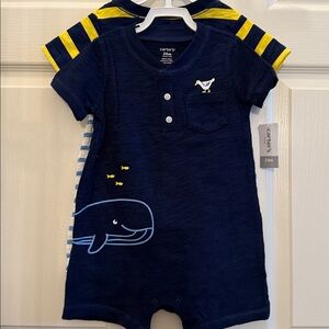 NWT Carter’s Boys 2-pack Rompers 24 mos